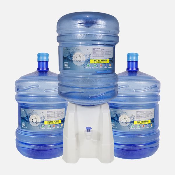 PACK 3 INCLUYE DISPENSADOR BASE +3 BOTELLONES DE 20LTS